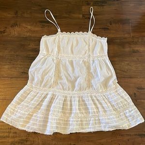 Free People White Lace Dress Size L